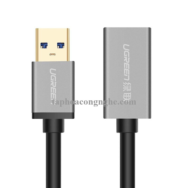 Ugreen 10494 0.5M màu Đen Cáp tín hiệu nối dài USB 3.0 dáng dây nhỏ cao cấp US115 30010494